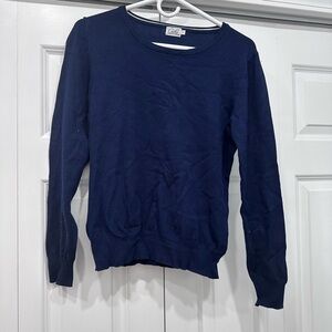 Cable & Gauge Navy Crew Neck Sweater